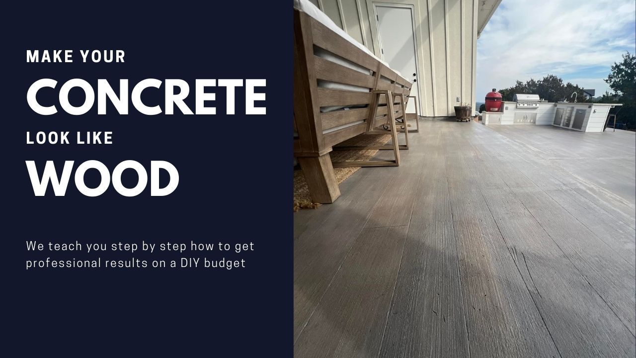 DesigncreteDIY DIY Concrete Overlay Make Your Concrete Look Like Wood